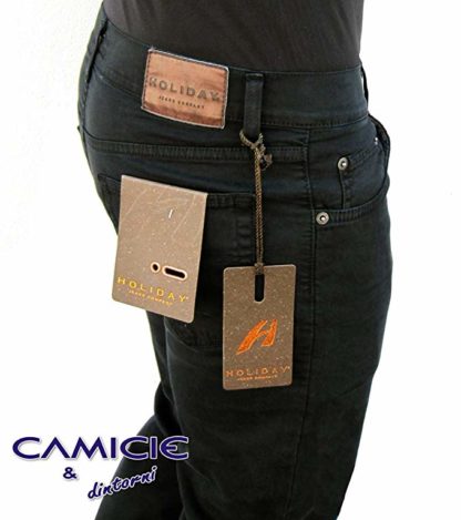Pantalone HOLIDAY JEANS mod. Micron o Calvien Uomo COTONE TG. 46 48 50 52 54 56 58 60 Elasticizzati MADE IN ITALY (46, Micron
