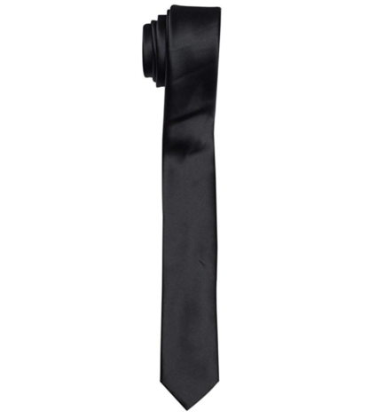 Cravatta Stretta Uomo - Blu E Nero Con Righe Argento - Modello Sottile 5,5cm - Lunghezza 150cm - Ideale Per Matrimoni E Cerimonie